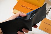 Louis Vuitton BRAZZA short wallet ( white/ black/ blue) - 5