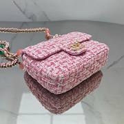 Chanel 23P Mini Flap Bag in Pink Tweed AS3782 - 5