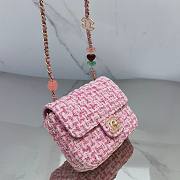 Chanel 23P Mini Flap Bag in Pink Tweed AS3782 - 3