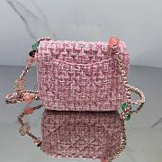 Chanel 23P Mini Flap Bag in Pink Tweed AS3782 - 2