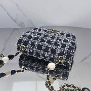 Chanel 23P Mini Flap Bag in Black Tweed AS3782 - 6