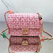 Chanel 23P Small Flap Bag in Pink Tweed AS3782 - 1