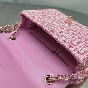 Chanel 23P Small Flap Bag in Pink Tweed AS3782 - 3