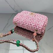 Chanel 23P Small Flap Bag in Pink Tweed AS3782 - 6