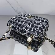 Chanel 23P Small Flap Bag in Black Tweed AS3782 - 6