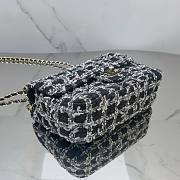 Chanel 23P Small Flap Bag in Black Tweed AS3782 - 5