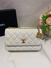 Chanel 23S Woc White Caviar Leather Bag - 4