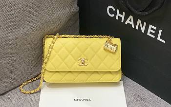 Chanel 23S Woc Yellow Caviar Leather Bag