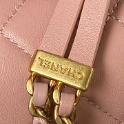 Chanel small foldable pink lambskin gold hardware bag - 6