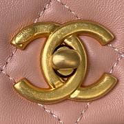 Chanel small foldable pink lambskin gold hardware bag - 2