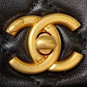 Chanel small foldable black lambskin gold hardware bag - 3