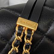 Chanel small foldable black lambskin gold hardware bag - 2