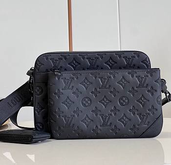 Louis Vuitton Trio Messenger Monogram Shadow Leather Bag