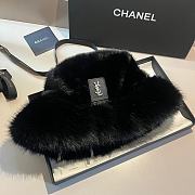 YSL Fur Bucket Black Hat - 6