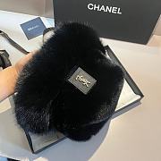 YSL Fur Bucket Black Hat - 5