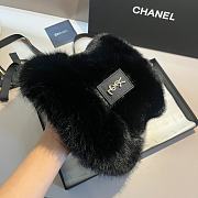 YSL Fur Bucket Black Hat - 2