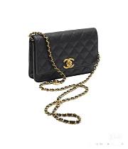 Chanel Woc flower CC Grained Black Calfskin Bag - 2