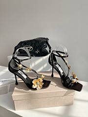 Jimmy Choo gold flower heels  - 6