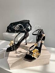 Jimmy Choo gold flower heels  - 4