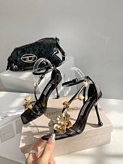 Jimmy Choo gold flower heels  - 2