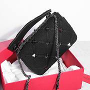 Valentino Garavani all black fabric 25cm bag - 5