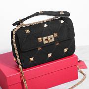 Valentino Garavani black fabric 25cm bag - 5