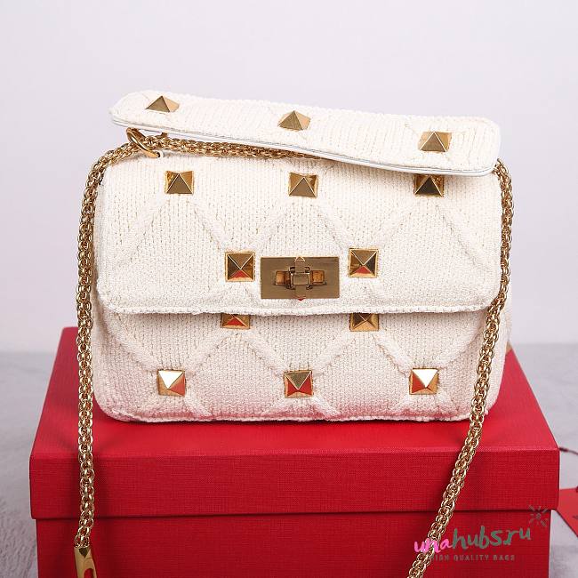 Valentino Garavani white fabric 25cm bag - 1