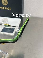 Versace Medusa Transparent Green Leather Sandals - 6