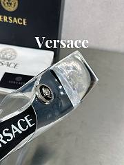 Versace Medusa Transparent Gray Leather Sandals - 6