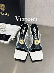 Versace Medusa Transparent White Leather Sandals - 6