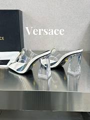 Versace Medusa Transparent White Leather Sandals - 4