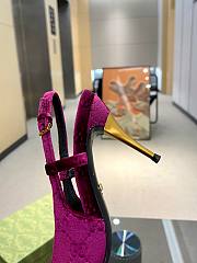 Gucci pink GG velvet heels 10.5mm - 5