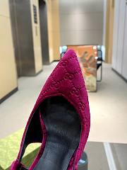 Gucci pink GG velvet heels 10.5mm - 4