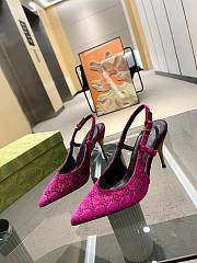 Gucci pink GG velvet heels 10.5mm - 3