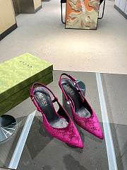 Gucci pink GG velvet heels 10.5mm - 2