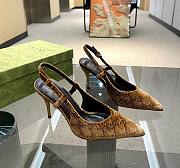 Gucci yellow GG velvet heels 10.5mm - 1