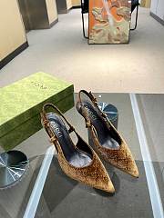 Gucci yellow GG velvet heels 10.5mm - 5