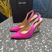 YSL satin pink slingback heels 10.5mm - 3