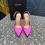 YSL satin pink slingback heels 10.5mm - 4