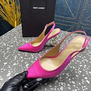 YSL satin pink slingback heels 10.5mm - 5