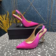 YSL satin pink slingback heels 10.5mm - 6