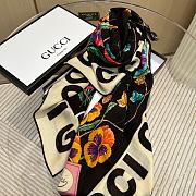 Gucci Floral print silk scarf  - 6