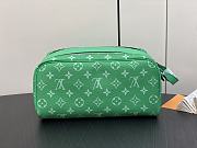 Louis Vuitton Dopp Kit Toiletry green leather pouch  - 1