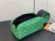 Louis Vuitton Dopp Kit Toiletry green leather pouch  - 3