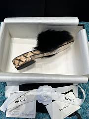 Chanel Black Fur Mules  - 2