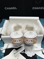 Chanel White Fur Mules - 4