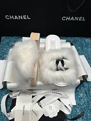 Chanel White Fur Mules - 2