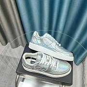 Chanel silver patent trainers  - 3