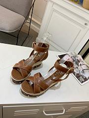 Louis Vuitton brown heeled sandals 12cm - 2