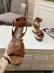 Louis Vuitton brown heeled sandals 12cm - 4